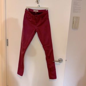 Burgundy Skinny Jeans